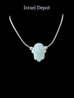   white opal hamsa hand jewish symbol for protection from the evil eye