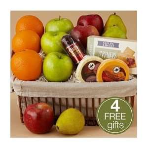 Deluxe Classic Fruit Basket Plus 4 Free Gifts  Grocery 