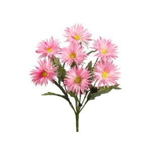  Faux 19 Spider Gerbera Daisy Bush x7 Pink (Pack of 12 