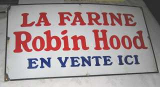   ROBIN HOOD FLOUR PORCELAIN ART DECO FOOD CAFE KITCHEN BAKERY TOOL SIGN