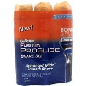 Gillette Fusion Pro Glide Shave Gel 3 Pack   762091