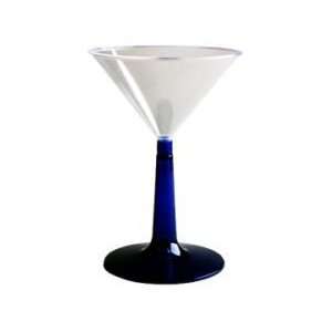 Martini Glasses, 6oz Cobalt Blue Base