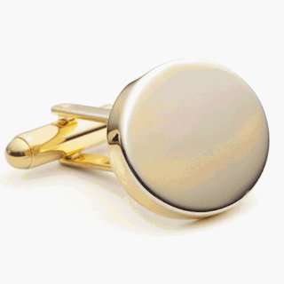  Gold Oval Engravable Cufflinks 