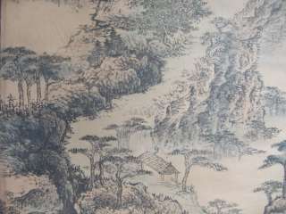 old superb Chinese Scroll Painting Of landscape  