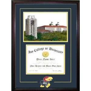  Kansas Jayhawks Framed Spirit Graduate Diploma Frame with 