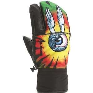  Celtek Trippin Mitten Tie Dyed Eye Snowboard Gloves 