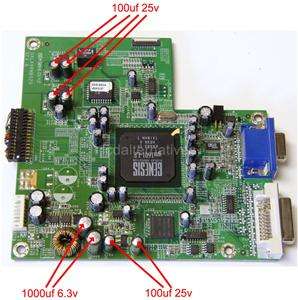 Repair Kit, Viewsonic VP2130b, LCD Monitor, Capacitors 729440901578 