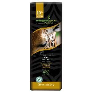 Endangered Species Giraffe, Organic Milk (35%) Chocolate and Peanut 