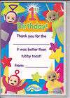 TELETUBBIES THANK YOU CARDS Birthday Party Supplies