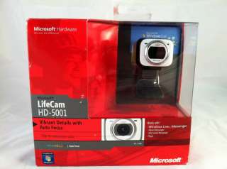 Microsoft 720p LifeCam HD 5001 Webcam Web Camera PC USB 2.0   White 