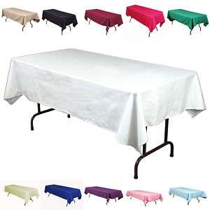 10 Lot 60×126 Seamless Polyester Tablecloths 18 COLOR  