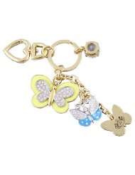 Juicy Couture Multi Butterfly Gold Key Chain