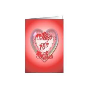  HUGS & KISSES HEART BUBBLE by SHARON SHARPE Card Health 