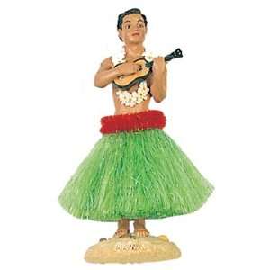  Hawaiian Hula Man with Ukulele Dashboard Doll Musical 