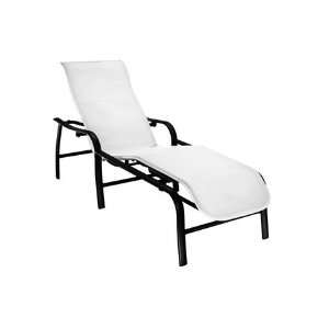  Holly Hill Aluminum Sling Arm Adjustable Patio Chaise Hickory 