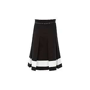  Black midi pleat skirt 