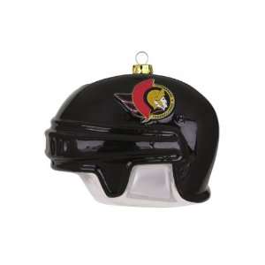   Senators Nhl Glass Hockey Helmet Ornament (3)