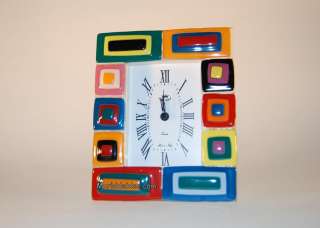 Clock QUADRATI 6.2 inc MURANO GLASS Bomboniere  