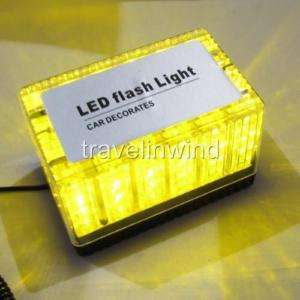 Emergency 48 LED Waterproof Magnets Strobe Light Amber  