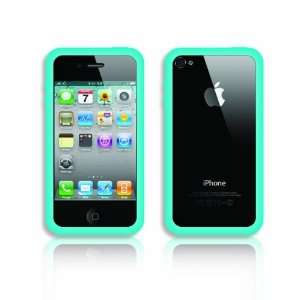  Luardi lip4gFscBLU Silicone Frame Case for Iphone 4   Blue 