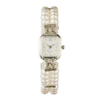Sterling Silver 2 Row Genuine Pearl Watch.Opens in a new window