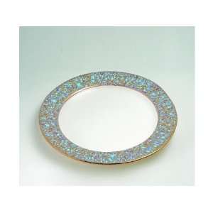  Michael Wainwright Amalfi Turquoise Dinner Plate   Crackle 