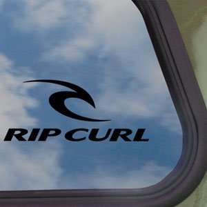 Rip Curl Black Decal Surf Skate Board Truck Window Sticker