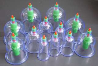 NEW Chinese Medical 12 Body Cupping + 6 Magnets Point  