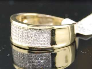 MENS .50 CT DIAMOND PAVE WEDDING ENGAGEMENT BAND RING  