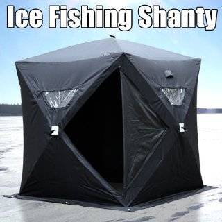   Shanty 4 Person Pop Up Hut Portable Shelter Folding Tent Black NEW