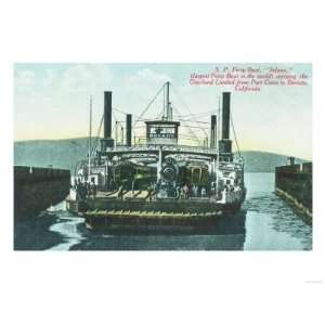 View of SP Ferry Boat Solano in Dock   Port Costa, CA Giclee Poster 