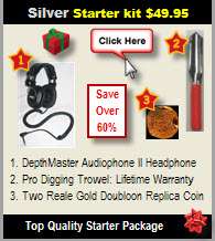 This Auction is for 1 Silver Metal Detector Starter Kit w/ Headphones 