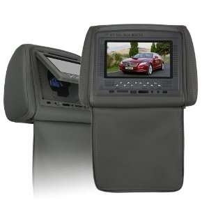  / Grey 7 inch Headrest LCD Car Monitors with Region Free DVD player 