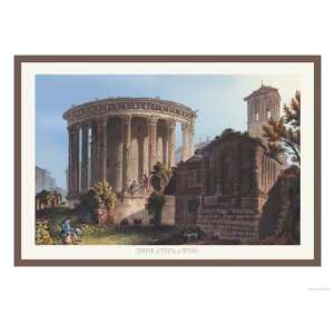 Temple of Vesta at Tivoli Giclee Poster Print by M. Dubourg, 24x18
