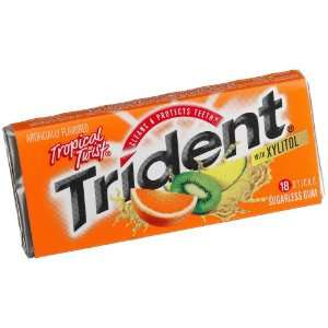 Trident Gum, Tropical Twist, 18 Stick Grocery & Gourmet Food