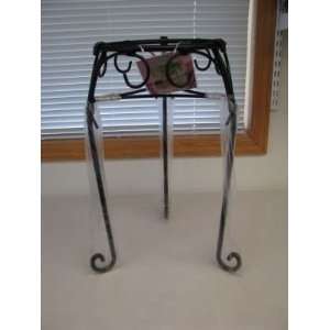 21 Decorative Indoor / Outdoor Black Wrought Iron Plant Stand / Table 
