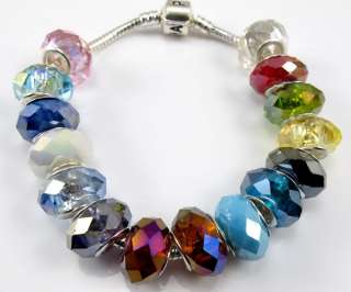 100pcs mix Faceted Crystal AB Beads fit Bracelet gm#12  