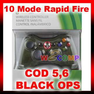 NEW 10 MODE GREEN XBOX 360 RAPID FIRE MODDED CONTROLLER for MW2 MW3 