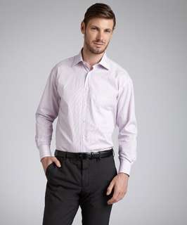 Alara pink bar and pin striped cotton spread collar dress shirt