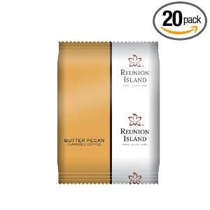 Reunion Island Butter Pecan Ground Coffee, 2.5 Ounce Pouches (Pack of 
