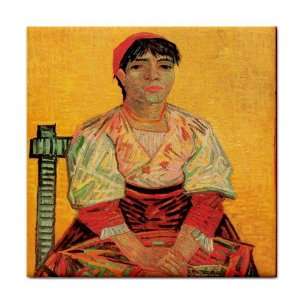 Italian Woman Agostina Segatori By Vincent Van Gogh Tile 