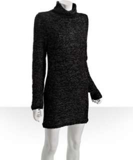 Rag & Bone black metallic silk turtleneck sweater dress   up 