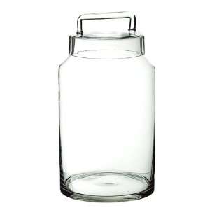  7.5Dx15H Glass Jar With Lid Clear (Pack of 2)