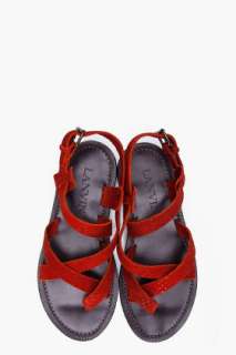 Lanvin Rust Red Bride Sandals for men  