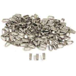  24 White Plate Jewelry Snap On Bails, Necklace connectors 