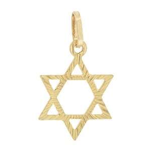   Gold, Star of David Jewish Star Pendant Charm 15mm Wide Jewelry