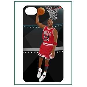 Jordan MJ Chicago Bulls NBA iPhone 4 iPhone4 Black Designer Hard Case 