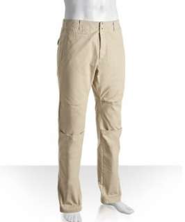 Dsquared2 khaki cotton button fly pleat detail pants   up to 