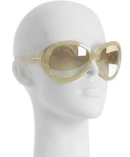 Tom Ford cream Elizabeth oversized round sunglasses   up to 