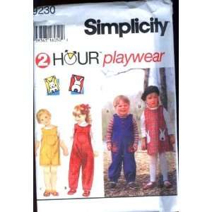  Simplicity 9230 Sewing Pattern Toddlers 2 Hour Jumpsuit 
